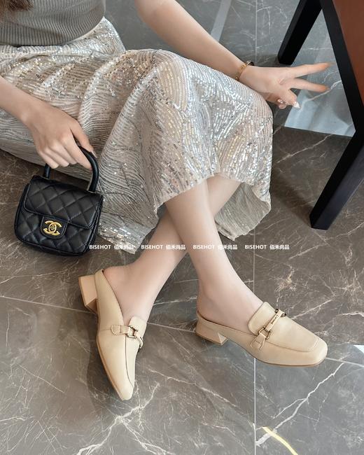 新品女士牛皮粗跟包头女拖鞋947B42526（W） 商品图3