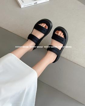 新品厚底丝绸面料新款凉鞋689B42557（W）