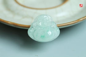 【眉开眼笑】天然翡翠弥勒佛 配精美挂绳