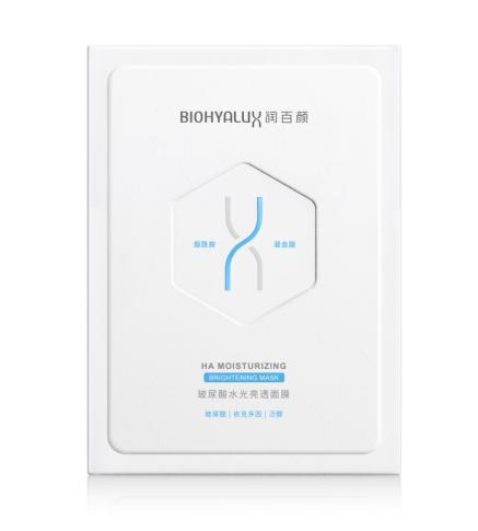 润百颜玻尿酸水光亮透面膜[28.00g/片，5片/盒] 商品图0