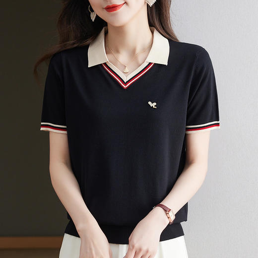 CC 13-6861天丝Polo翻领针织衫薄 商品图3