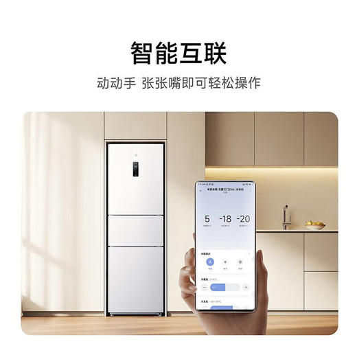 小米 米家冰箱精巧装 三门256L冰羽白 商品图7