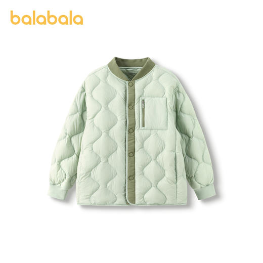 【品牌直供 巴拉巴拉童装】男童羽绒服宝宝儿童秋冬轻薄女童中大童外套时尚保暖 高含量优质鸭绒填充，轻盈柔软，穿着舒适又保暖。 商品图0