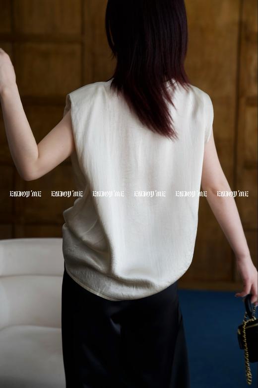 【门店同款】ENJOY夏季智性-珍珠扣腰带直筒裤 158146499 商品图3