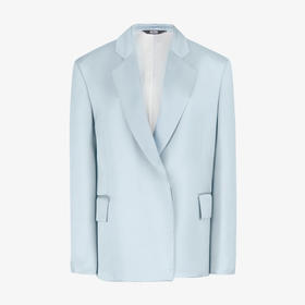 GCDS 女士超大号缎面西装外套 蓝色 A1CW0801TA370