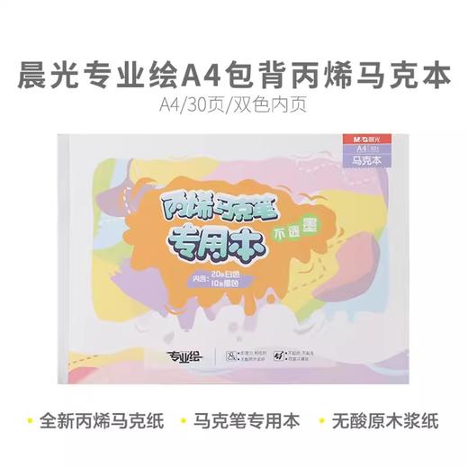 晨光丙烯马克本EA4799B专业绘A4 120克30页 商品图0