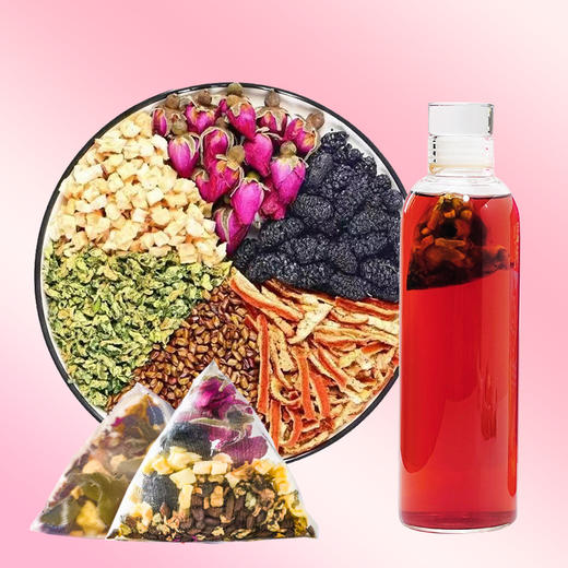 【宜昌助农馆】旭旦苹果玫瑰荷叶茶 重瓣玫瑰桑葚决明子袋泡茶女生夏日冲泡养生茶75g 商品图6