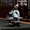 成艺品茶哥窑茶宠（青）可爱小和尚仿哥窑开片可养创意茶宠摆件 商品缩略图5
