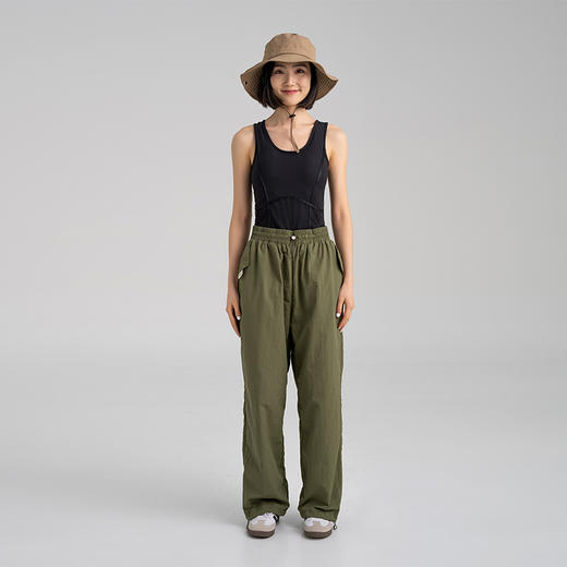 L RECNAVA [冰感螺纹] 可拆卸胸垫背心 拼接显瘦运动休闲背心上衣 商品图7