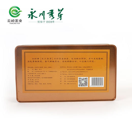 云岭茶业 永川秀芽2024新茶明前绿茶 重庆(特川)茶叶礼盒装方型送人送礼 120g 商品图1