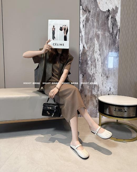 新品羊皮软底软面平底舒适休闲拖鞋947B42525（W） 商品图3