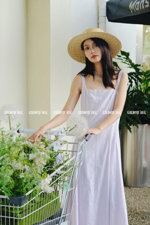 【门店同款】ENJOY夏季法式方领压褶连衣裙 157481105 商品图7