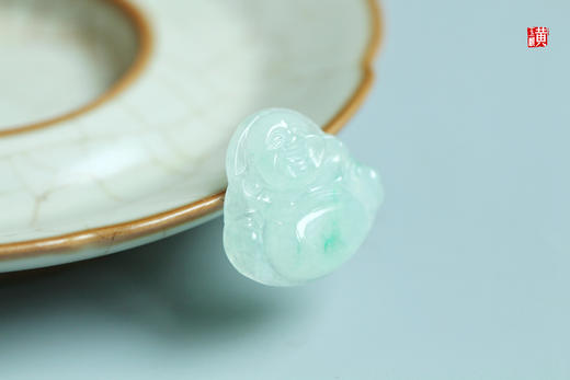 【眉开眼笑】天然翡翠弥勒佛 配精美挂绳 商品图2