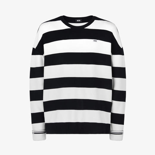 GCDS 男士徽标贴花条纹针织衫 混色 A1CM1501KA209 商品图0