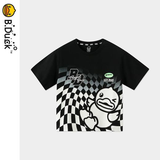 B.Duck小黄鸭儿童童装夏季休闲时尚百搭短袖T恤男女童 BF2402029 商品图3