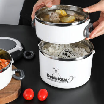 贝瑟斯 304不锈钢三层饭盒 学生保温餐盒大容量上班族便当分层饭桶2.4L /厨具 /餐具 /饭盒/提锅 商品图1