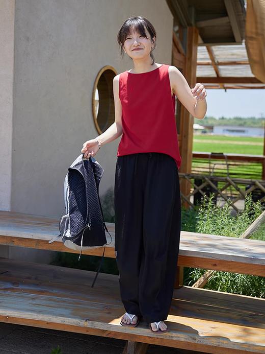 步履不停/4B12022C/船领刺绣背心 商品图0