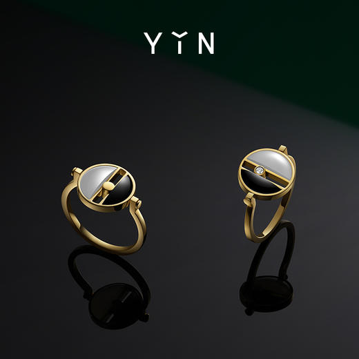 「弈」系列 围棋可翻转戒指-黑白 商品图1