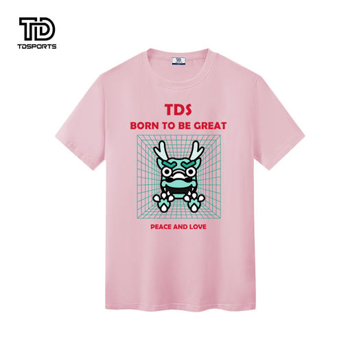 tdsports唐代运动潮牌国潮风龙年龙图案印花休闲圆领短袖上衣T恤 商品图1