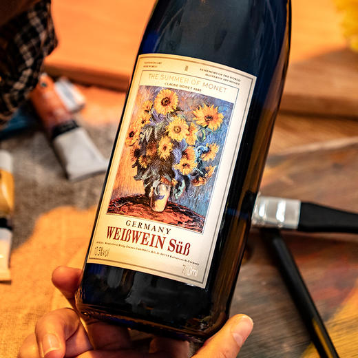 单宁汇 DNH甜白葡萄酒莫奈之夏德国雷司令原瓶进口艺术联名10.5度白葡萄酒 红色 莫奈之夏六瓶菜箱装 商品图8