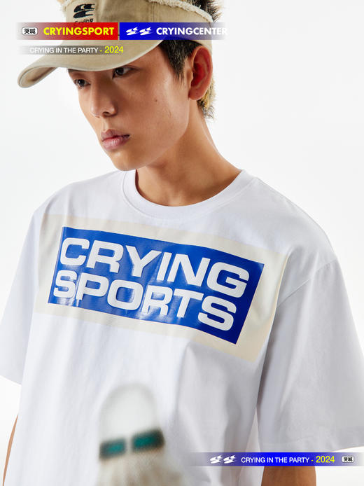 CryingCenter 近视羽毛球 休闲宽松创意白tee 哭喊中心 商品图1