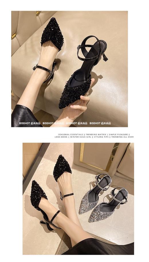 新品亮片细跟时装百搭少女凉鞋909B42590（W） 商品图5