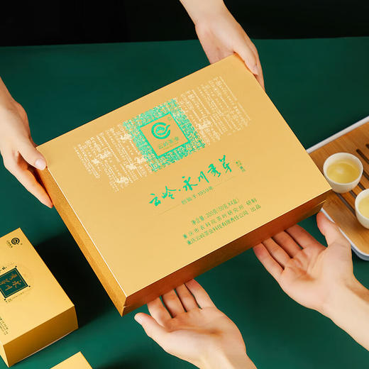云岭茶业永川秀芽2024新茶茶叶 高端绿茶茶叶礼盒装一川重庆特产送客户 金色礼盒200g 商品图5