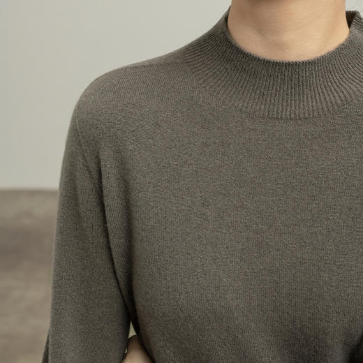 322工房针无缝一体平纹工艺羊毛金银丝针织高领打底衫B225 商品图3