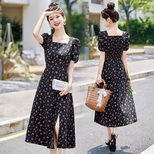 小碎花时尚，优雅大气连衣裙HR-BBL2865 商品图2