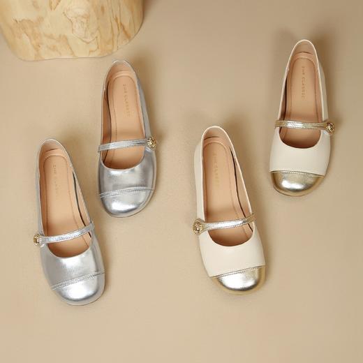 ZHR玛丽珍女鞋2024春夏新款浅口软底一字带法式小香风鞋配裙子 商品图2