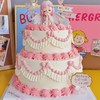 【粉色蜜安妮公主双层创意蛋糕】 商品缩略图0