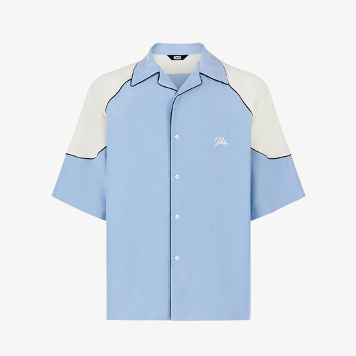 GCDS 男士字母徽标印花短袖衬衫 浅蓝色 A1CM2401TA970 商品图0