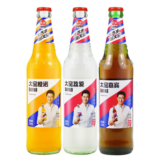 大窑  嘉宾橙诺荔枝味汽水饮料520ml/瓶装 商品图0