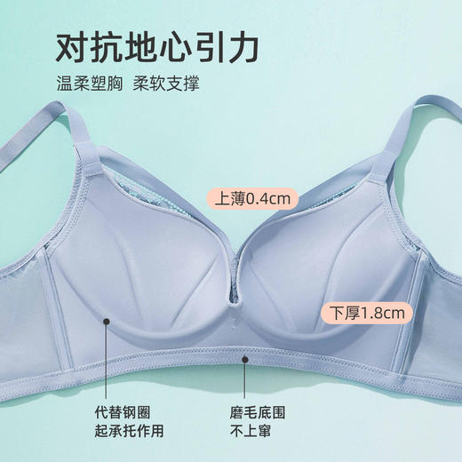 【商场同款】熳洁儿 婴儿棉无钢圈远红外线功能小胸聚拢显大文胸21701508 商品图6