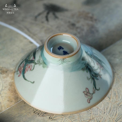 问鼎汝瓷鼎峰系列天青精工款小斗笠杯（婀娜多姿） 商品图4