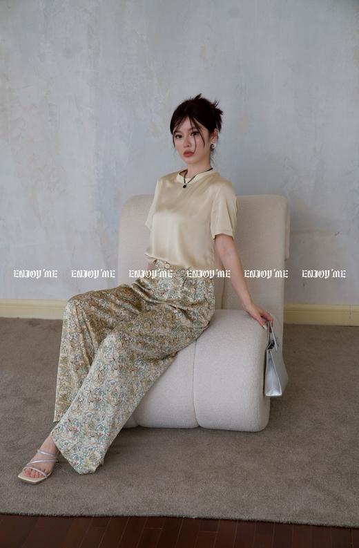 【门店同款】ENJOY夏季智性-质感印花长裤套装 157894436 商品图1
