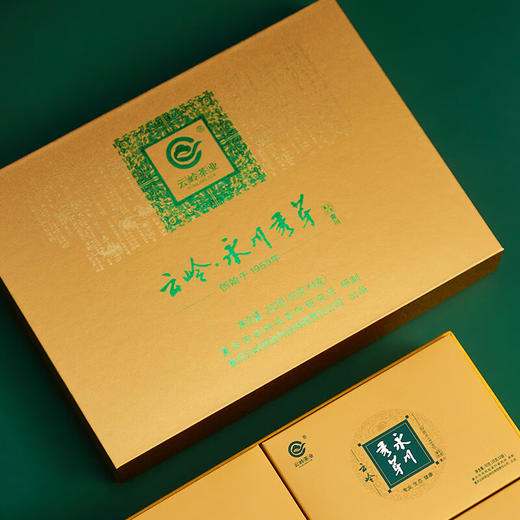云岭茶业永川秀芽2024新茶茶叶 高端绿茶茶叶礼盒装一川重庆特产送客户 金色礼盒200g 商品图2