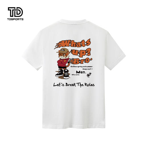 tdsports唐代运动潮牌卡通印花图案2024年夏季新款上衣T恤短袖 商品图3