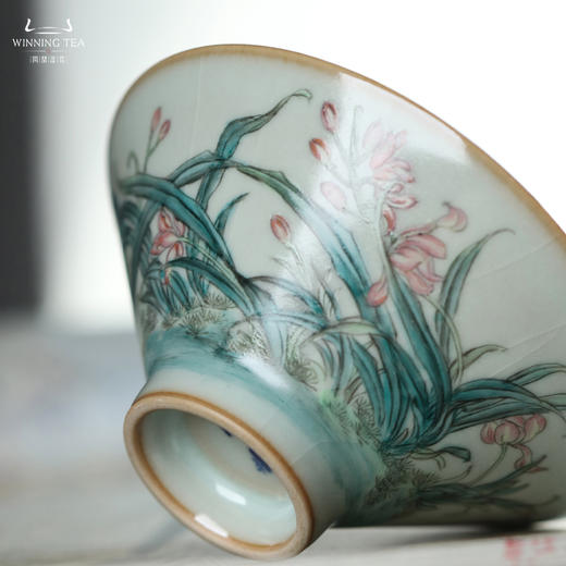 问鼎汝瓷鼎峰系列天青精工款小斗笠杯（婀娜多姿） 商品图2