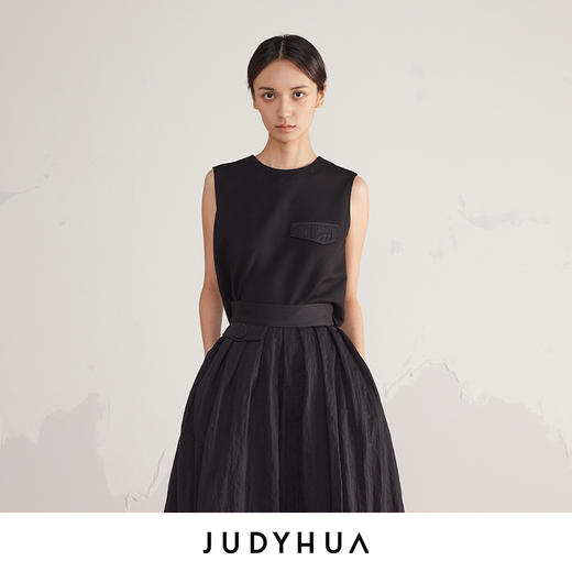 JUDYHUA 极简针织无袖背心 商品图0