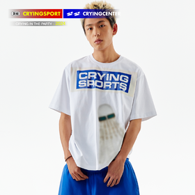 CryingCenter 近视羽毛球 休闲宽松创意白tee 哭喊中心