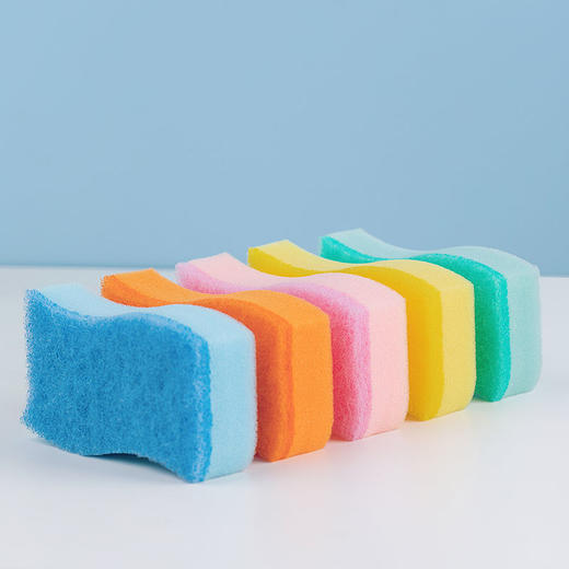 茶花炫彩海绵百洁布（4+1片装） 商品图4