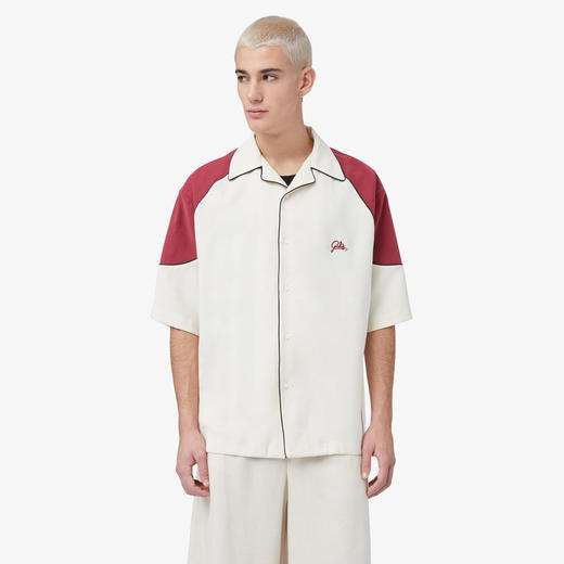 GCDS 男士字母徽标印花短袖衬衫 白色 A1CM2401TA915 商品图1