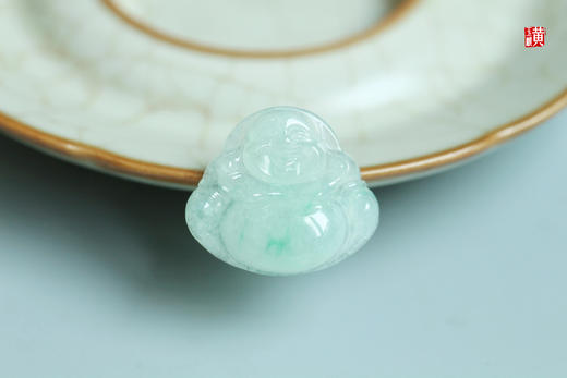 【眉开眼笑】天然翡翠弥勒佛 配精美挂绳 商品图1