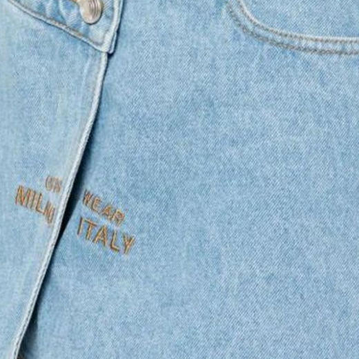 GCDS 女士徽标贴片迷你牛仔短裙 蓝色 A1CW3201DA075 商品图3