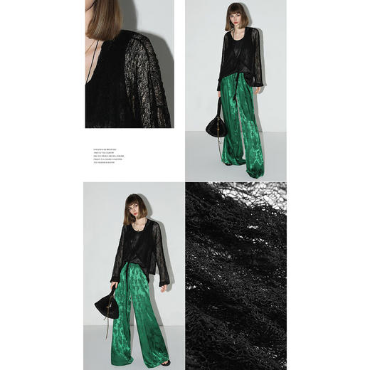 COCOBELLA精致镂空柔软微透视针织开衫蝙蝠袖遮阳蕾丝衫SC3009B 商品图2