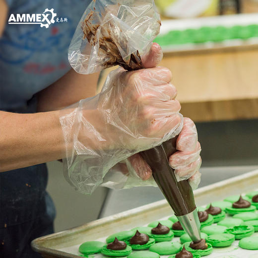 【100只】PE塑料防护一次性手套  透明薄膜 食品接触级 餐饮 家务PGLOVE100C-2 商品图3