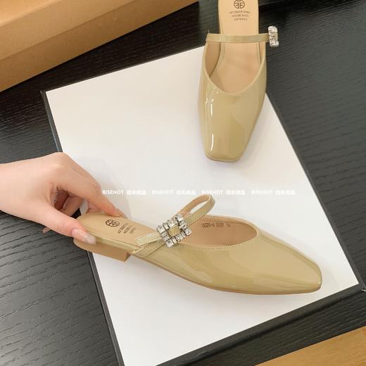 新品漆皮杏头百搭舒适平底拖鞋845B42570（W） 商品图7
