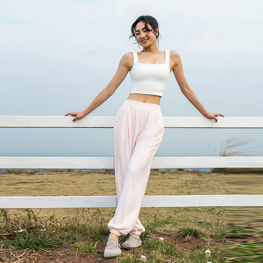 凉感爽滑面料 UPF50+防晒宽松束脚裤 垂感飘逸 遮肉显瘦长裤 商品图4