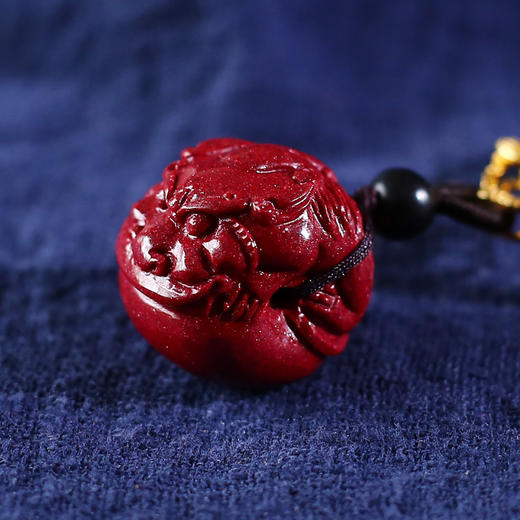 貅朱砂如意扣吊坠项链复古民族风 商品图1